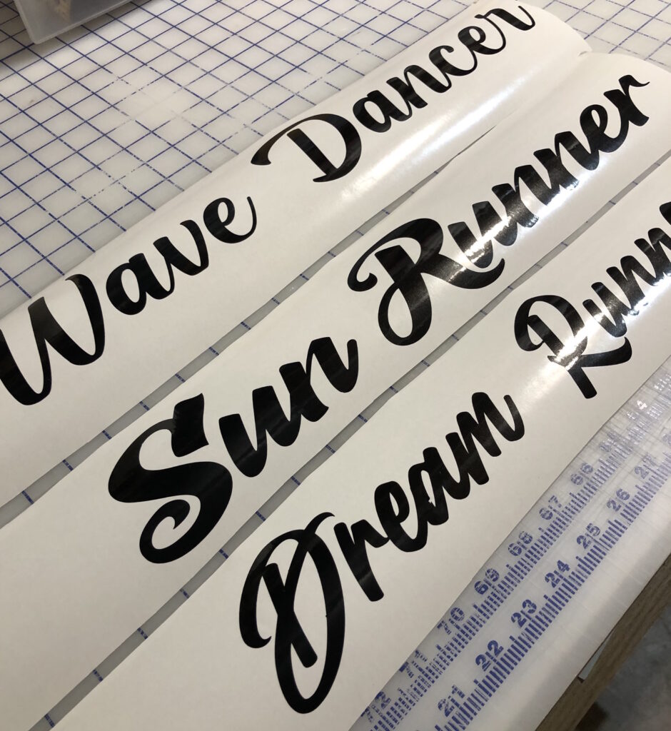 Boat Name Stickers